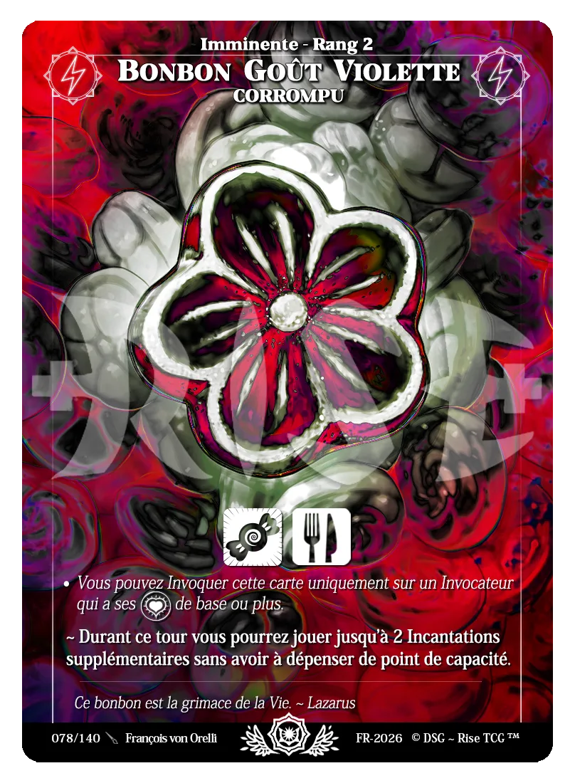 Bonbon Goût Violette Corrompu