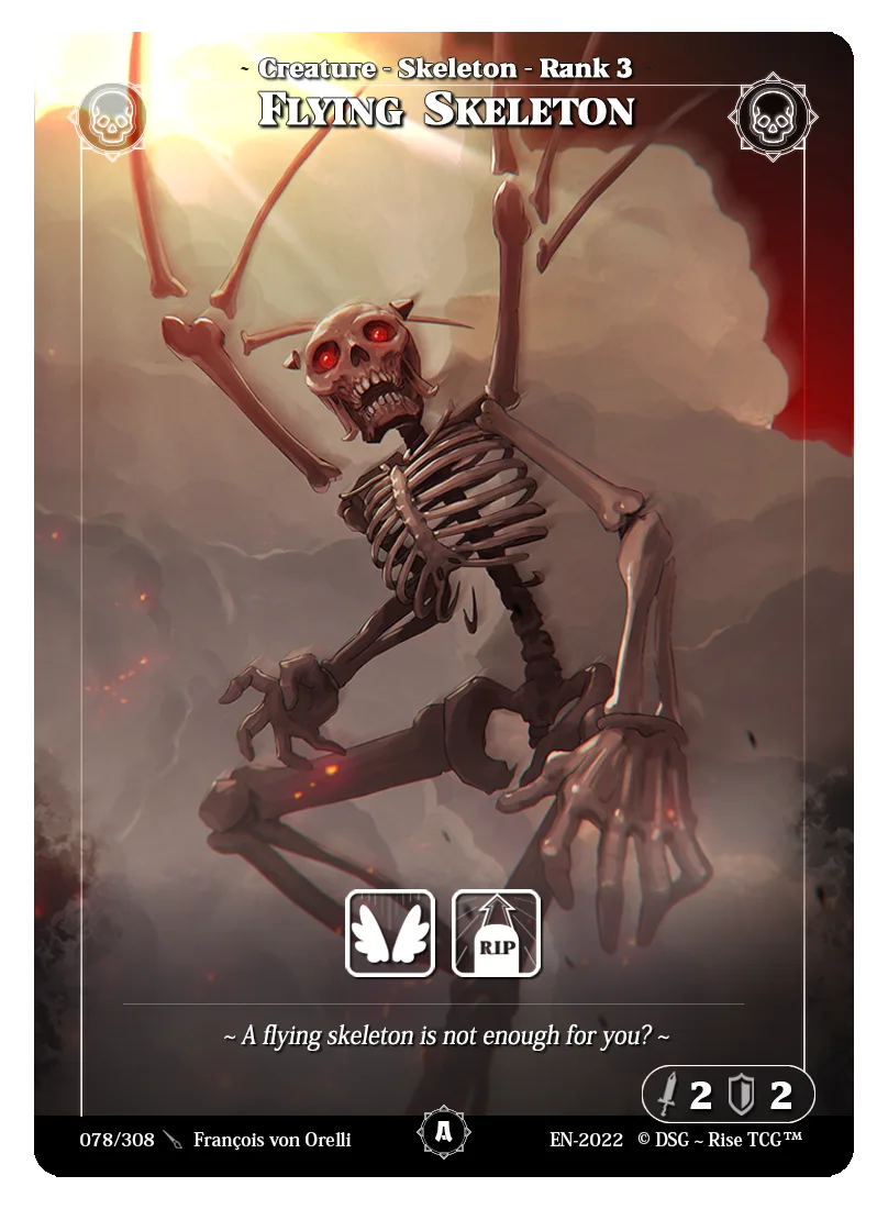 Flying skeleton