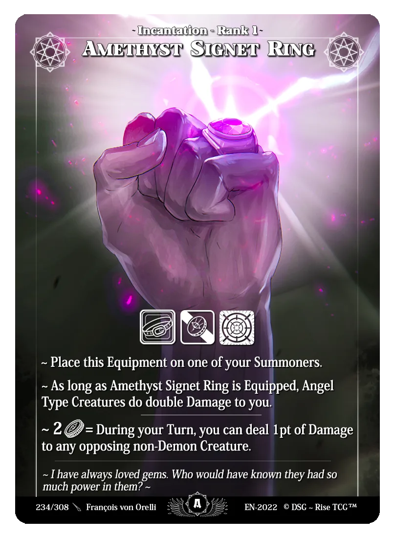 Amethyst signet ring